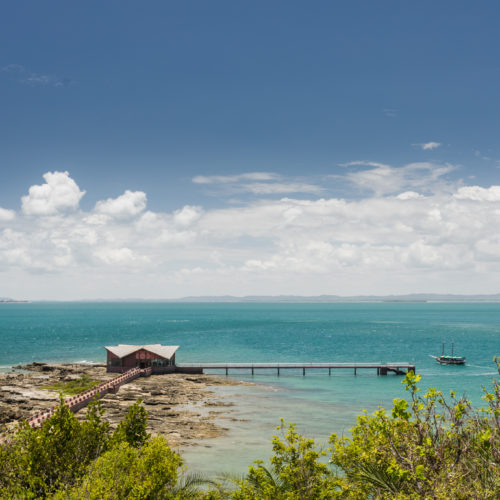 Ponta de Nossa Senhora de Guadalupe, Ilha dos Frades. O cais visto do mirante. Foto: Fábio Marconi