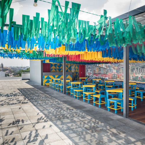 Casa do Carnaval - terraço reverencia as antigas festas de largo. Foto: Fábio Marconi