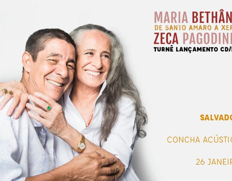 Turnê De Santo Amaro a Xerém. Maria Bethânia e Zaca Pagodinho. Foto: Divulgação.