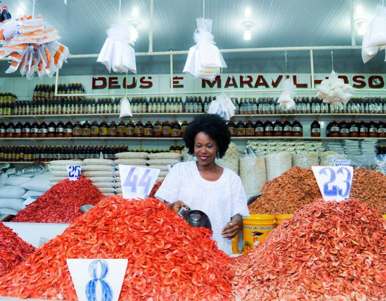 Dona Lili faz aula-tour na Feira de São Joaquim. Foto: Léo Preto.