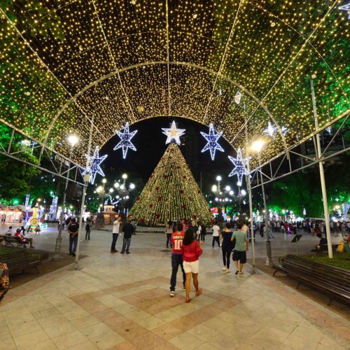 Decoração de Natal no Campo Grande. Foto Valter Pontes/ SECOM