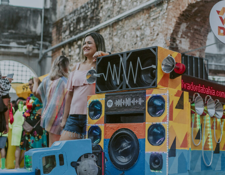 Carrinho de café Spotify do Visit nas ruas. Salvador Bahia. Foto: Peu Fernandes.