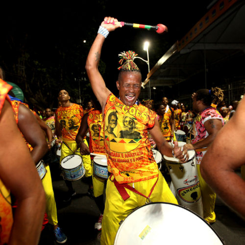 Bloco Afro Os Negões. Carnaval 2016. Salvador Bahia Foto aquivo.