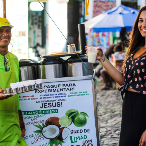 Suco de Limão com Coco. Pelourinho Salvador Bahia Foto: Amanda Oliveira.
