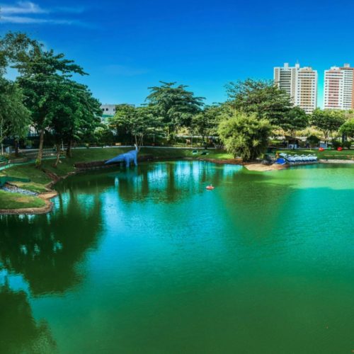 Lagoa dos Dinossauros. Bairro do Stiep. Salvador Bahia. Imagens aéreas de Igor Santos Secom.