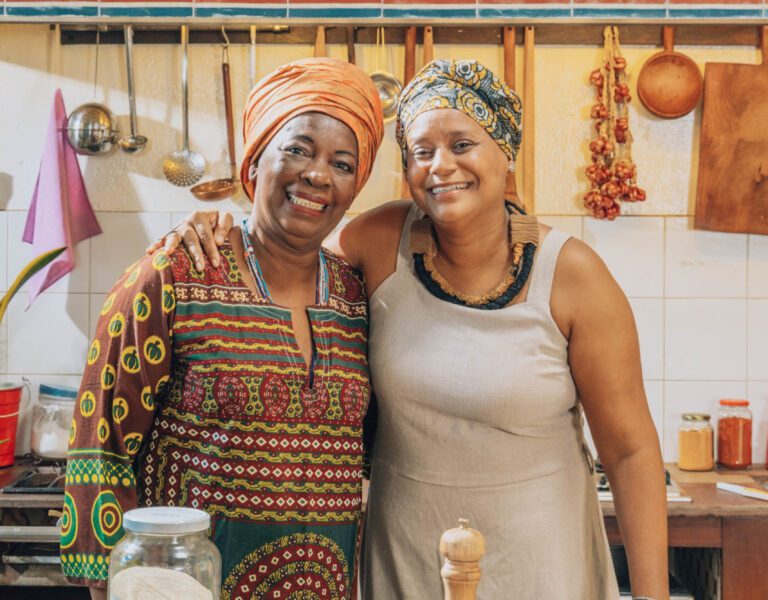 Websérie Donas do Sabor. Ana Célia (Zanzibar) e Déa Nascimento (Solar Gastronomia). Foto Luisa Calmon.