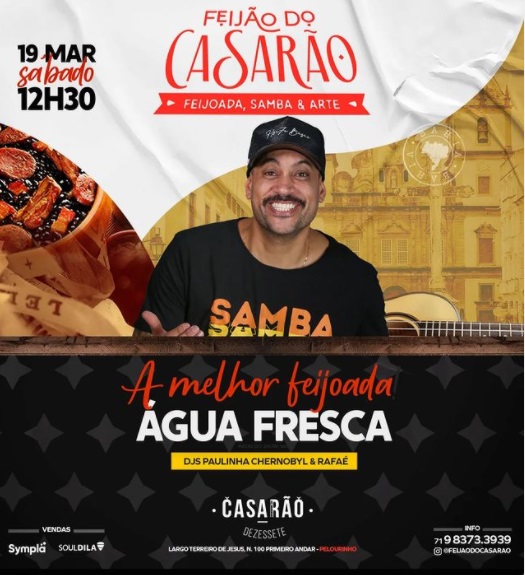 Banner - Feijão do Casarão – feijoada, samba & arte