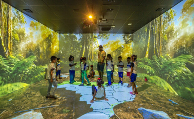 Sala Imersiva - experiência gratuita no Centro de Interpretação da Mata Atlântica (Cima)