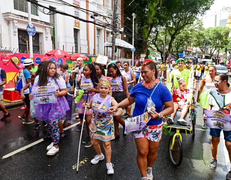 Carnaval 2026. Primeiro bloco para pessoas com deficiência. Foto Jefferson Peixoto Secom PMS.