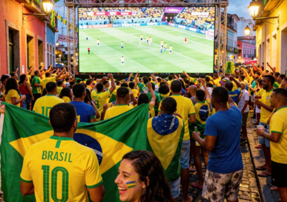 Prefeitura leva atrações musicais e telões para os bairros durante os jogos do Brasil