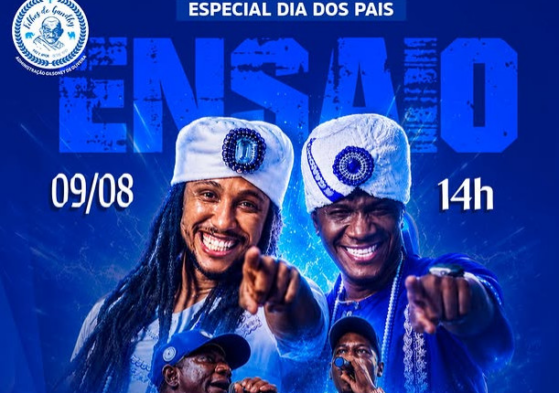 Ensaio do Afoxé Filhos de Gandhy - especial dia dos pais
