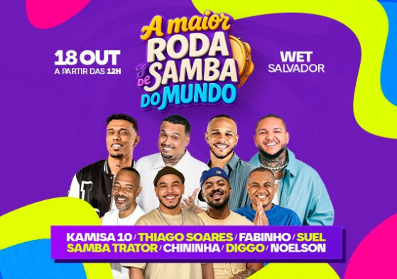 A Maior Roda de Samba do Mundo - Diggo, Samba Trator e muito mais