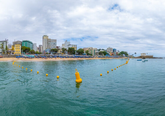 Salvador instala boias para delimitar área exclusiva de banho no Porto da Barra